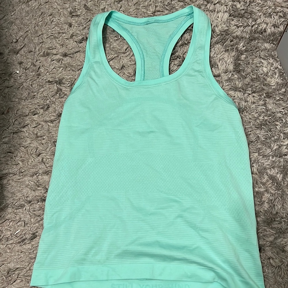 Lululemon swiftly wild mint tank top race length